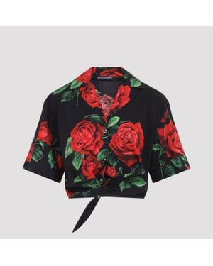 Dolce & Gabbana Cropped Shirt St.Rose Rosse - Red