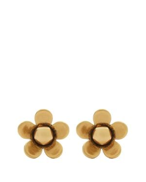Marc Jacobs Golden Flower Stud Neckpieces - Metallic