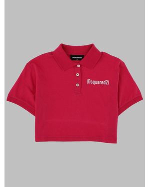 DSquared² Girls 100% Cotton T-Shirt - Red