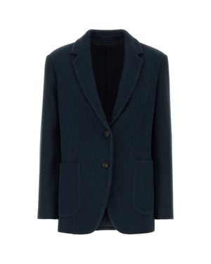 Brunello Cucinelli Knit Blazer With Metallic Touch - Blue
