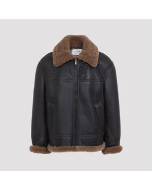 Saint Laurent Noir Gres Biker Jacket - Black