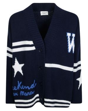 Weekend by Maxmara Wkdbelgio Cardigan Over Sweater - Blue