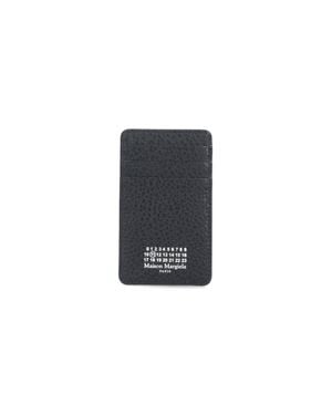 Maison Margiela Leather Card Holder 11 Cm X 8 Cm - Black