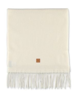 A.P.C. Aria Wool Scarf With Logo - Natural