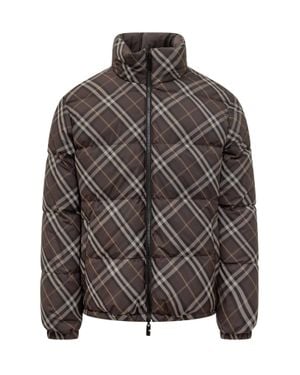 Burberry Reversible Check Down Jacket - Brown