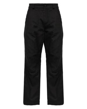 Moncler Padded Cotton Pants With Zip And Button Closure - Black