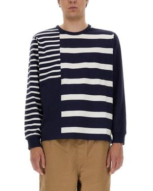 UMBRO X YMC "60s" Patchwork Sweatshirt - Blue