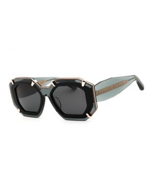 Philipp Plein Stylish Oval Mini Sunglasses - Black