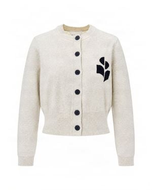 Isabel Marant Button-Front Cardigan Sweater - White