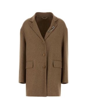 Ermanno Scervino Wool Blend Blazer - Brown