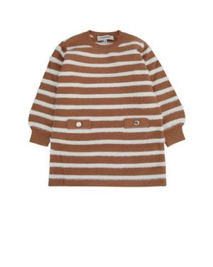 Twinset Kids Striped Gown Dress - Multicolor