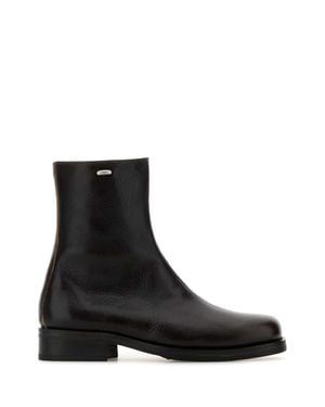 Our Legacy Dark Leather Camion Boots - Black