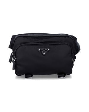 Prada Recycled Polyamide & Calf Leather Bag - Black