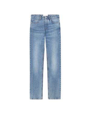 Ami Paris Cotton Denim Jeans With Comfort Lining - Blue