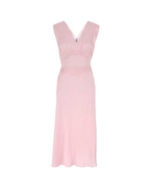 Prada Satin Dress Silk - Pink