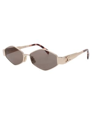 Celine Geometric Metal Sunglasses 54-16-135 - Black