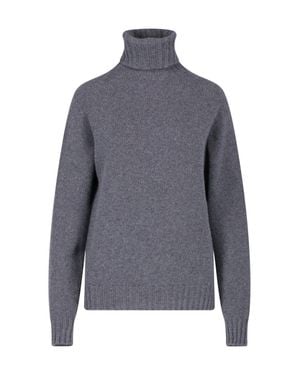 Ma'ry'ya Cashmere And Wool Turtleneck Sweater - Gray