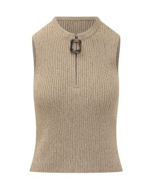 JW Anderson J. W. Anderson Zip Tank Top - Natural