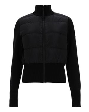 Canada Goose Hybridge Wide Quilt Knit Down Jacket - Black