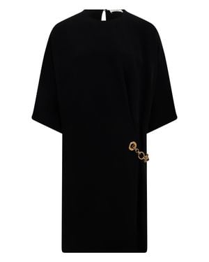 Celine Elegant Long Dress With Wallet - Black