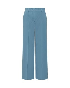 Weekend by Maxmara Weekend High-Waist Wool Pants - Blue