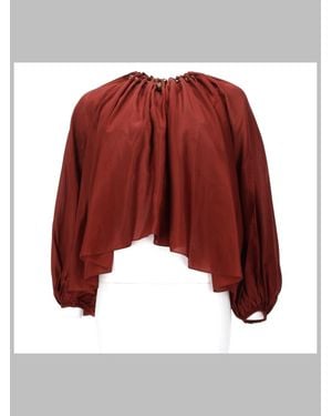 Zimmermann 100% Silk Button-Front Shirt - Red