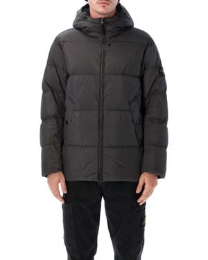 Stone Island Crinkle Bomber Jacket - Gray