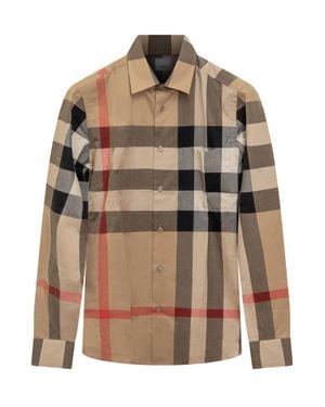 Burberry Classic Cotton Button-Up Shirt - Brown