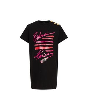 Balmain "Lipstick" Logo Dress - Black