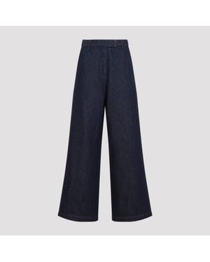 Dries Van Noten Straight-Leg Cotton Denim Pants - Blue