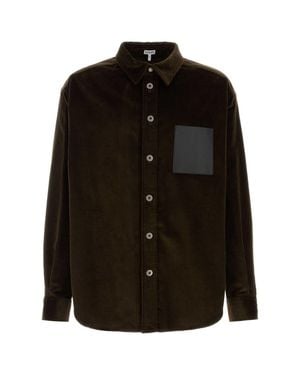 Loewe Dark Corduroy Shirt - Black