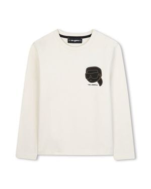 KARL LAGERFELD T-Shirt With Logo - White