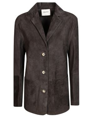 Nuage Nico Suede Giacca Over Sfoderato - Black