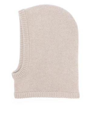 Lisa Yang Ribbed Trim Cut-Out Cashmere Beanie - Natural