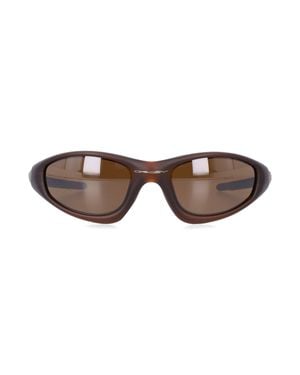 Oakley Wraparound Sunglasses - Brown