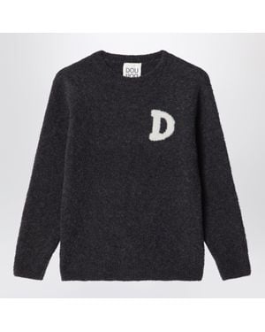 Douuod Ebony Bouclé Knit Sweater - Blue