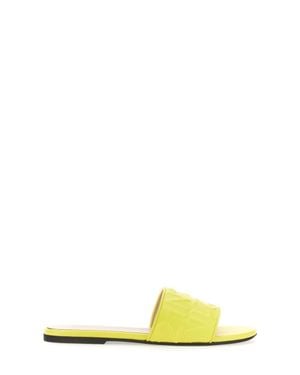 N°21 Slide Sandal With Logo - Yellow