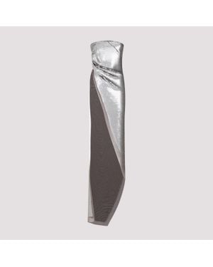 Rick Owens Stunning Metallic Strapless Mini Top - Gray