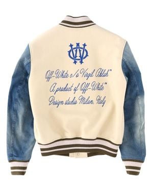 Off-White c/o Virgil Abloh "Gothic Wool Denim" Jacket - Natural