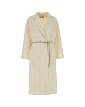 Agnona Long Coat - White