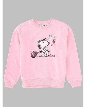 MC2 Saint Barth Kids Brionand Snoopaint Tennis Sweatshirt - Pink