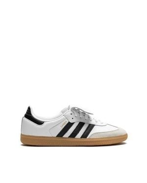 adidas Originals White And Better Scarlet Samba Og Sneakers