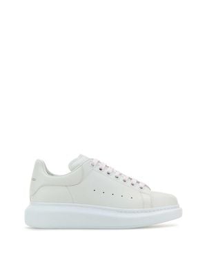 McQueen White Leather Sneakers