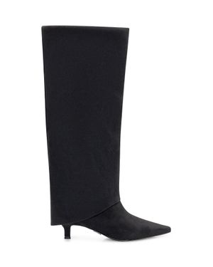 Steve Madden Kitten Heel Ankle Boots - Black
