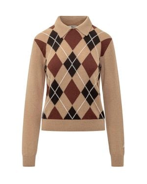 MSGM Soft Knit Sweater - Natural