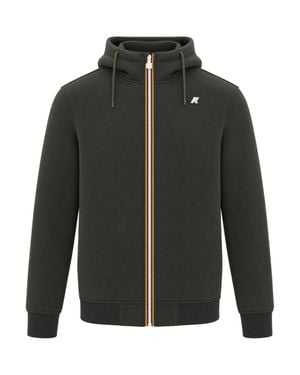 K-Way Hooded Zip-Up Jacket - Gray