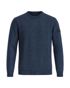 Peuterey Cable-Knit Crewneck Sweater - Blue