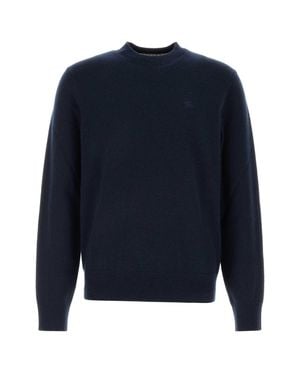 Burberry Stretch Cashmere Blend Sweater - Blue