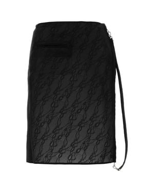 Courreges Courregès Stretch Nylon Blend Skirt - Black