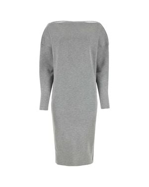 Gucci Stretch Wool Blend Dress - Gray